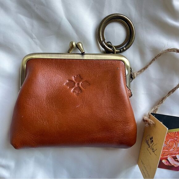 NWT | PATRICIA NASH British Tan Kisslock Coin Card Holder Pouch - Picture 2 of 9